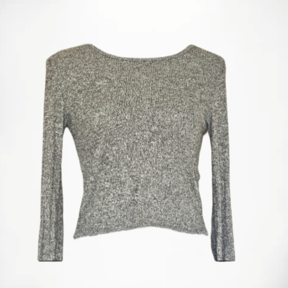 Long Sleeved Tee black white gray American Eagle Medium